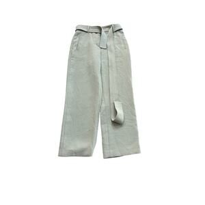 Aritzia Wilfred Olive Green Tie Front Waist Stretch Pant Size 2